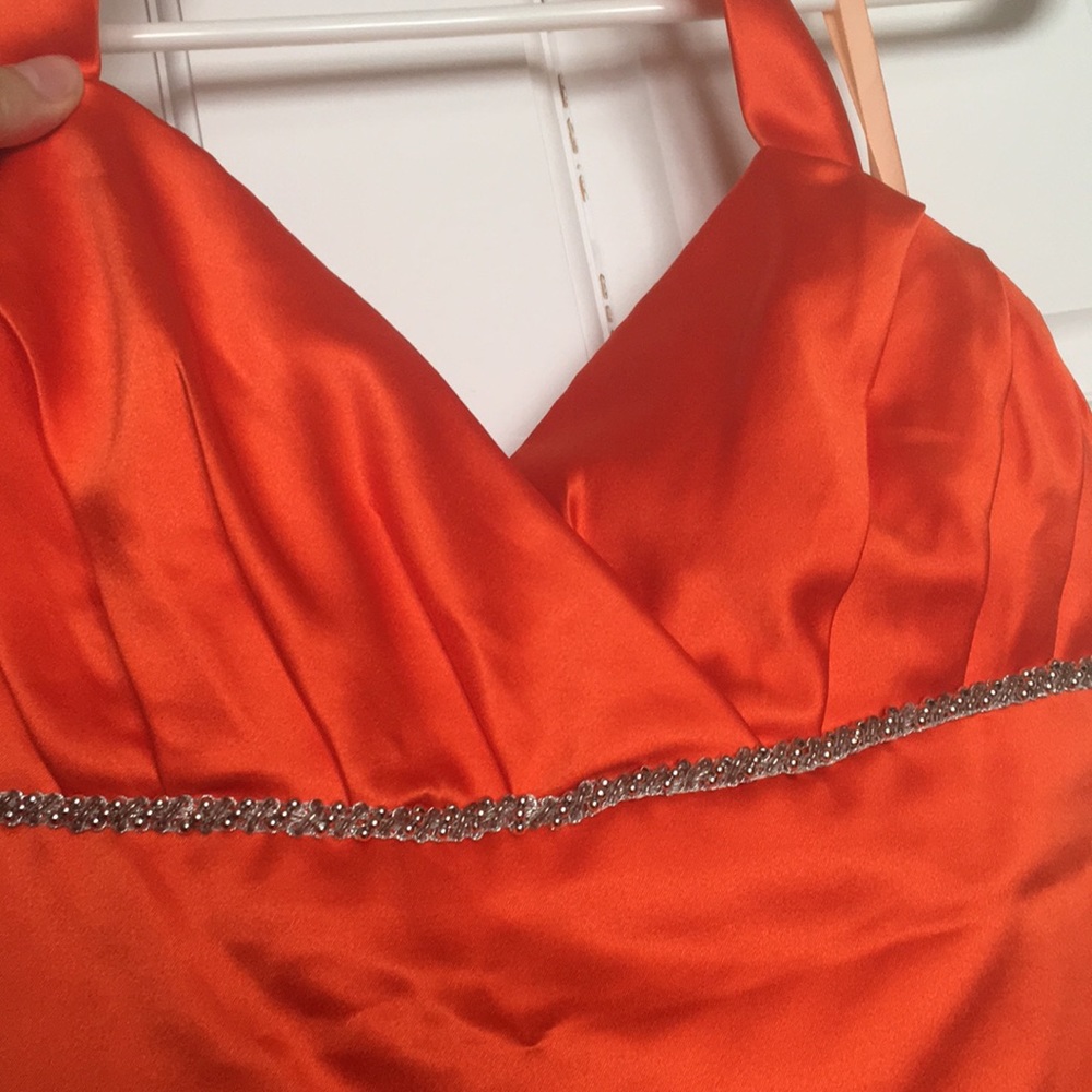 Orange Custom Made Bridesmaids Dress - Picture 2 of 4